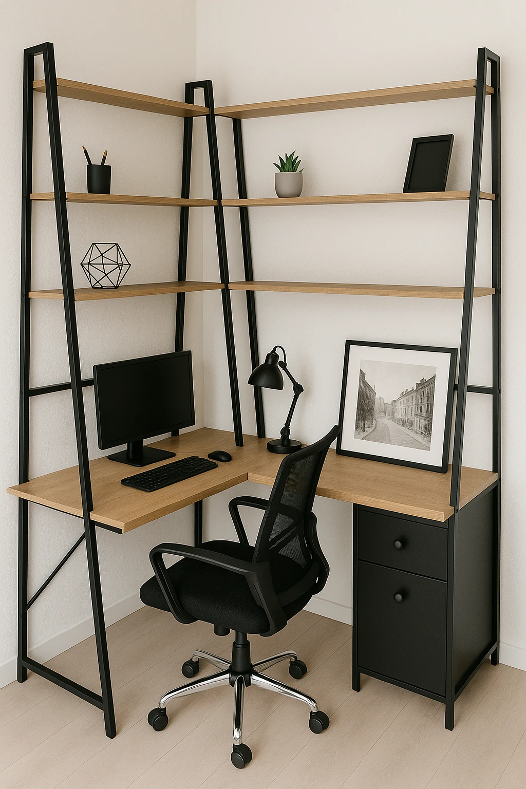 Ladder-L-shaped Desk