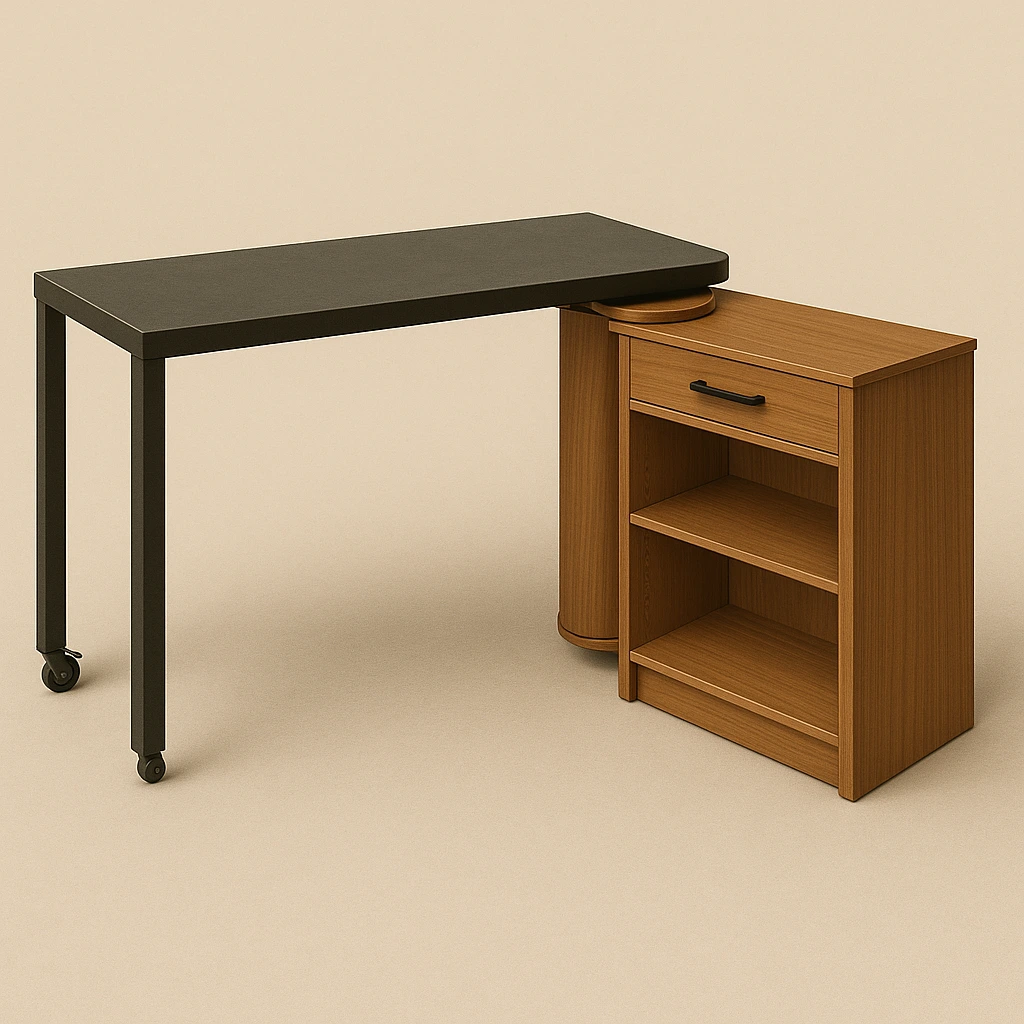 foldable l-shaped desk source: whizzier.com