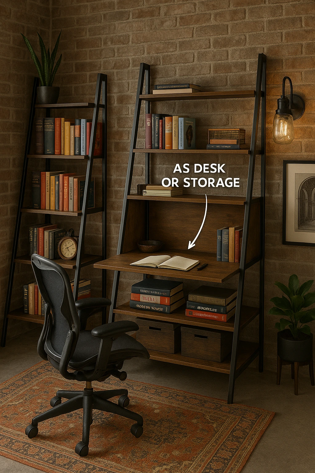 Small Home Office Ideas With Double Duty Desk Storage