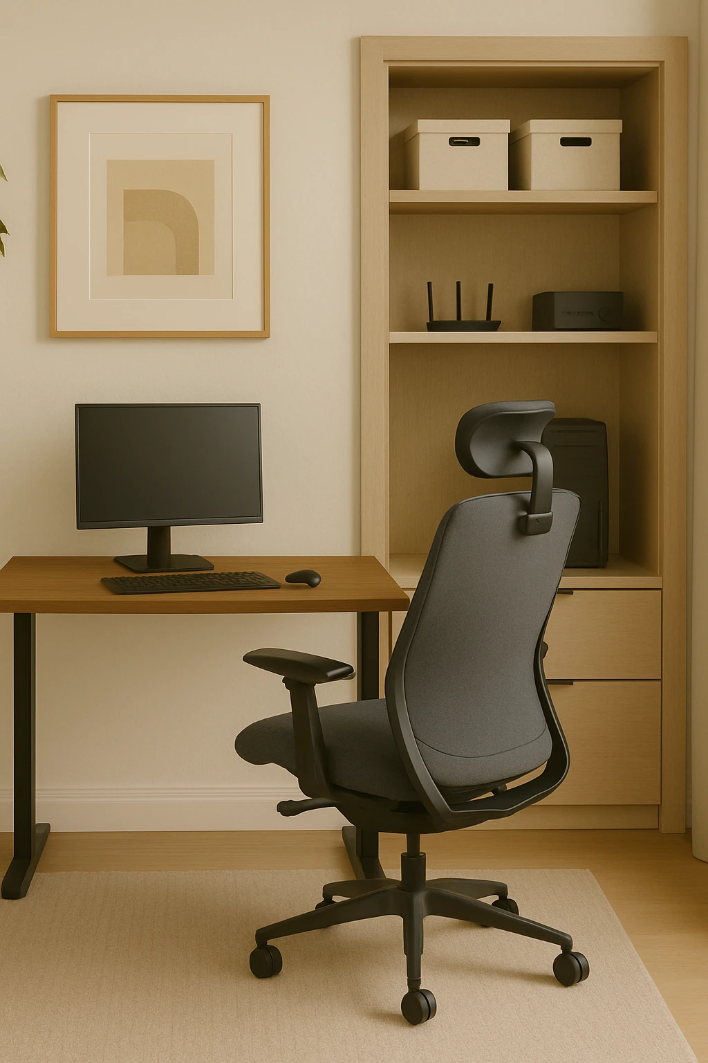 Small Home Office Ideas with Tidy Tech Hideaway