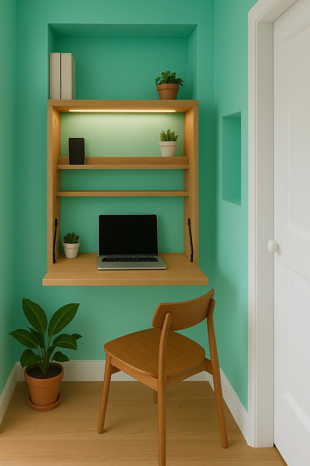Small Home Office with Fold Down Desk