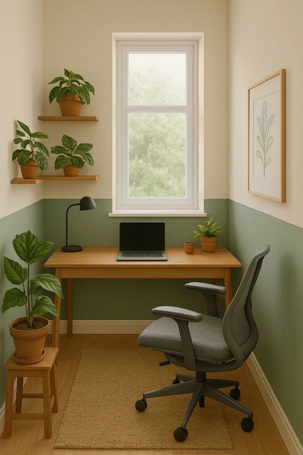 two tone small home office ideas